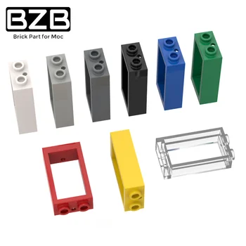 BZB MOC 60593 Оконная рама 1x2x3, высокотехнологичная модель строительного блока, детские игрушки, Детали из технического кирпича, сделанные своими руками, Лучшие подарки