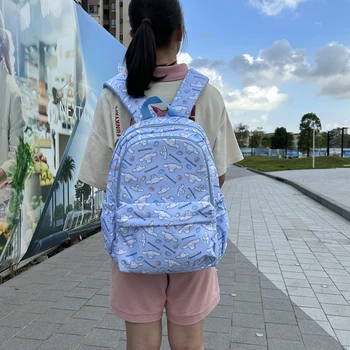 Новый студенческий рюкзак Sanrio Japanese Dopamine Girl с мультяшной Мелоди Куроми, водонепроницаемая сумка через плечо Kawaii Cinnamon.