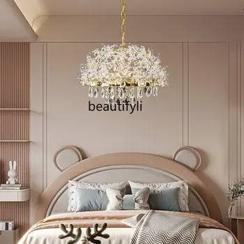 Хрустальная люстра zqCopper, лампа в европейском стиле, светильник для спальни в ресторане для тяжелой промышленности
