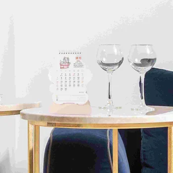 Мультяшный ежемесячный календарь Настольный Офисный настольный стол с милым декором Офисные памятные часы в ежемесячном календаре