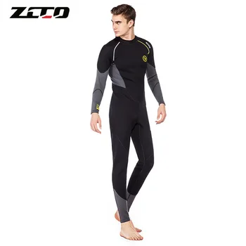 Мужчин 3 мм неопрена всего тела гидрокостюм серфинг подводное плавание подводное плавание плавание костюм цельный с длинным рукавом подводное теплый комбинезон