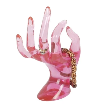 Кольцедержатель для ювелирных изделий Y2k Pink Room Decor Эстетичная форма руки Ожерелье Кольца Серьги Держатель Новинки Подарков для женщин Девочек