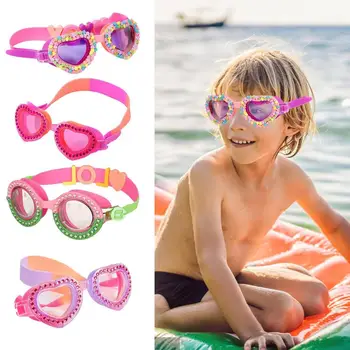 Красочные очки для плавания, милые детские очки для обучения плаванию, водонепроницаемые детские очки для дайвинга, солнцезащитные очки с защитой от тумана и ультрафиолета