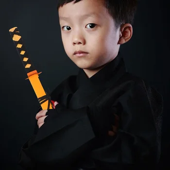 3 шт Игрушки на Хэллоуин Японская Самурайская Катана Деревянные Детские Тренировочные Мечи Обучение Ребенка