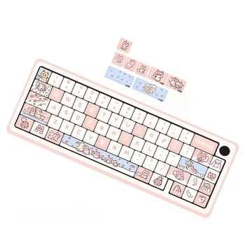 74 Клавиши/набор MDA Animal Theme Keycap для Механической клавиатуры с Подкладкой из PBT-Красителя для Клавишных Колпачков для Переключателей CherryMX Dropship