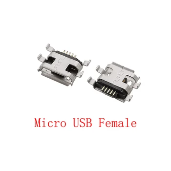10шт 5-контактный Разъем Micro USB, разъем для зарядки, Ремонт своими Руками, Замена, Пайка печатной платы, Разъем Micro USB, Среднее Крепление 0,8 мм