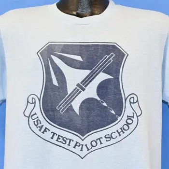 Военная футболка школы летчиков-испытателей ВВС США 80-х годов большой размер