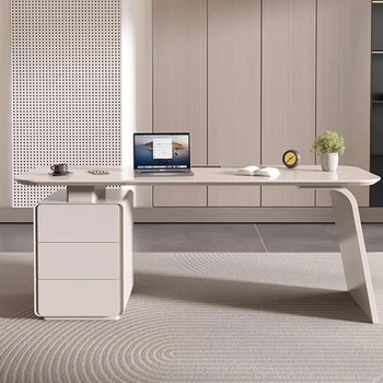 Компьютерный органайзер, Офисный стол, Настольные столы, Письменный стол для руководителя, Офисный стол для приема гостей, Белое бюро Meuble Furniture