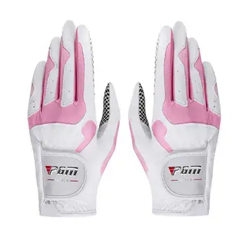 1 пара перчаток для гольфа pgm с крепежной лентой, Высокоэластичные дышащие женские перчатки для гольфа, высококачественные аксессуары для гольфа
