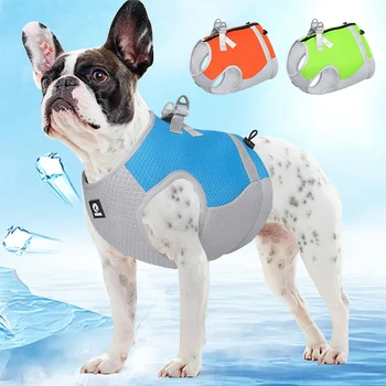 Летний охлаждающий жилет для собак, шлейка для собак мелких средних и крупных пород, Регулируемый светоотражающий жилет, быстросъемная куртка Hot Pet Cool Jacket