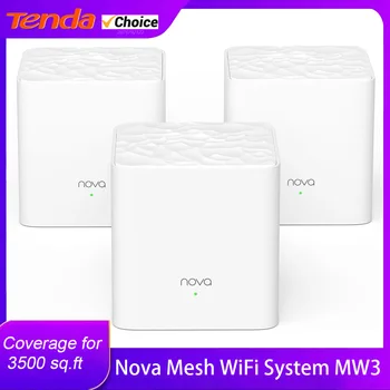 Сетевая система Wi-Fi Tenda Nova (MW3) - площадь до 3500 кв.футов. Wi-Fi-маршрутизатор с покрытием всего дома и замена удлинителя Сетчатый маршрутизатор AC1200
