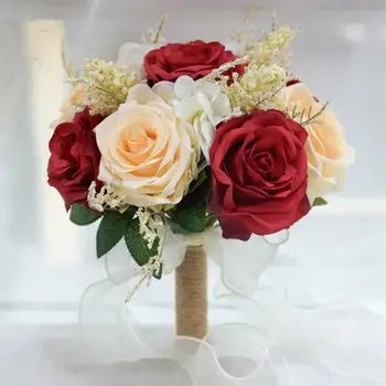Не увядающая искусственная роза Долговечный искусственный букет из роз реалистичного многоразового использования с бантом из ленты
