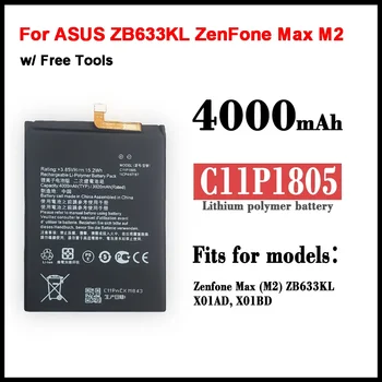 C11P1805 Аккумулятор для Телефона емкостью 4000 мАч для ASUS ZenFone Max M2 ZB633KL Высококачественная Замена Аккумуляторных Батарей Bateria Для Мобильных устройств