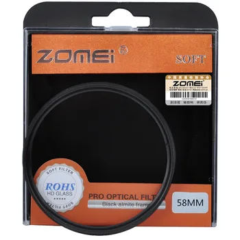 Профессиональный круговой фильтр Zomei 58 мм SF с эффектом мягкого фокуса, рассеивающий фильтр, мутный фильтр для всех цифровых зеркальных камер 58 мм