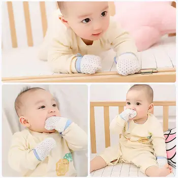 4 пары перчаток для новорожденных, детские аксессуары, варежки для защиты рук