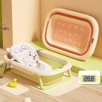 Складная ванна для новорожденных, душевая кабина, силиконовая нескользящая ванна для новорожденных, двухслойная теплоизоляция, аксессуары для душа для ванной комнаты