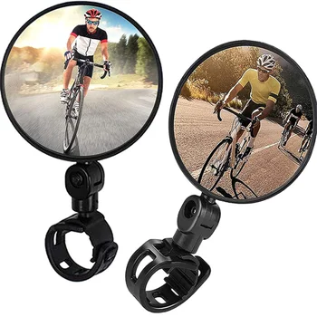 Универсальное велосипедное зеркало, руль, зеркало заднего вида для велосипеда, мотоцикла, регулируемое вращение на 360 градусов, для езды на велосипеде, велосипедное зеркало