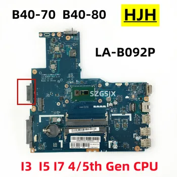 Для Lenovo B40-70 B40-80 Материнская плата ноутбука ZIWB2 LA-B092P, I3 I5 I7 процессор 4/5-го поколения UMA, DDR3 100% ТЕСТ