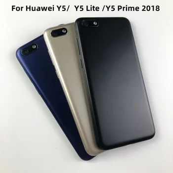 Для Huawei Y5 Y5 Lite Y5 Prime 2018 Корпус Задняя крышка задней двери со средней рамкой + Кнопки включения и регулировки громкости