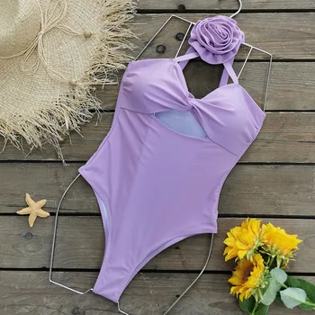 Женский купальник 2023, Винтажный цветочный пэчворк, выдалбливают, Сексуальные, модные, цельные, для плавания, купальные костюмы