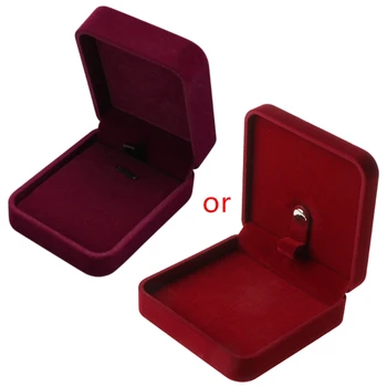 Коробка для упаковки ювелирных изделий Квадратная красно-синяя коробка для ожерелья Подарок для ювелирных изделий