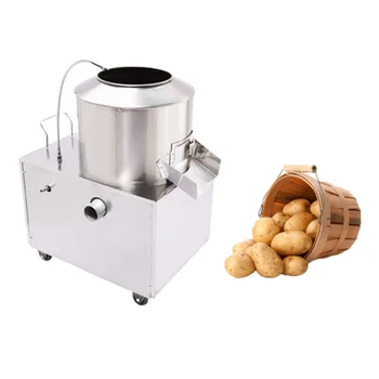 Коммерческая маленькая картофелечистка Автоматическая машина для очистки арахиса и имбиря от кожуры Taro из нержавеющей стали