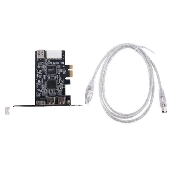 PCIe 3 порта Плата расширения кабеля Firewire PCI для Express 1394B и 1394A TI XIO2