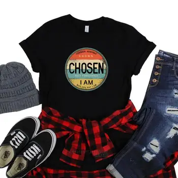 Выбранная религиозная одежда для женщин, футболка, винтажный христианский подарок с короткими рукавами, футболка Mother Favourive, топ с надписями Camisetas