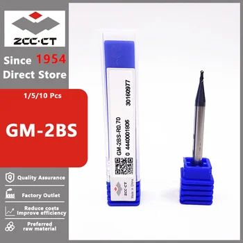 ZCCCT GM-2BS 2 Канавки, твердосплавные концевые фрезы с микрошарообразным наконечником, концевые фрезы для изготовления пресс-форм для фрезерного станка с ЧПУ