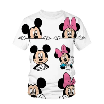 Disney Mickey летнее мужское модное платье с Микки Маусом с коротким рукавом, трендовая футболка с новым мультфильмом Disney, европейское повседневное пальто