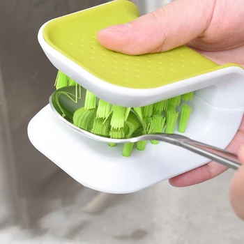 1ШТ U-образная щетка для мытья ножей, щетка для кухонной посуды, Открывающаяся щетка для чистки салона автомобиля, инструмент для мытья автомобильных ремней безопасности