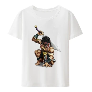 Игровые Персонажи Samurai Shodown Tamtam Хлопчатобумажные футболки В Стиле Аниме Koszulki С Коротким рукавом Camiseta Hombre Y2k Streetwear Cool