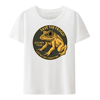 Хлопковые футболки Save The Frogs Cute Blusa Koszulki, Женская Одежда для Женщин, Топ Y2k, Топы, Классическая Блузка, Популярная Футболка Otaku, Тонкая