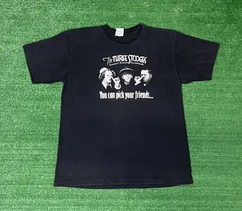 Винтажная футболка Three Stooges Mod Ларри Керли, размер XL, длинные рукава