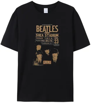 2023 популярная мужская футболка The Beatle band, лучшая мода, 100% хлопок, высокое качество, летние футболки в стиле хип-хоп, начальный старт, даже пиковые