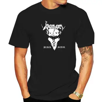 летние винтажные футболки, Новая футболка, хлопковые топы для мужчин, Venom Vintage 1982, Черная металлическая мужская модная футболка, футболки унисекс