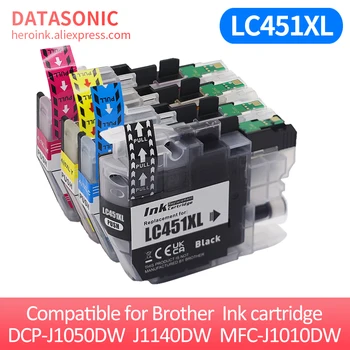Совместимый струйный картридж LC451 LC451XL для принтера Brother DCP-J1050DW, DCP-J1140DW, MFC-J1010DW Большой емкости