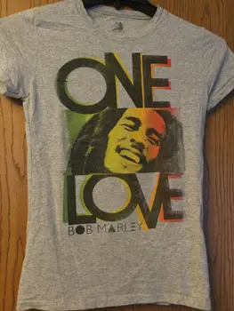 Серая рубашка Боба Марли “One Love” женская L Zion