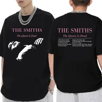 Ретро-рок-группа The Smiths, Королева Мертва, Футболка с принтом 1980-х, Инди Моррисси, Готическая футболка, Мужские, Женские Летние Хлопковые футболки