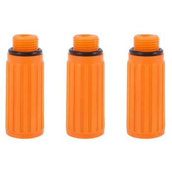 3шт Пластиковая масляная пробка диаметром 16 мм с наружной резьбой для воздушного компрессора Оранжевого цвета