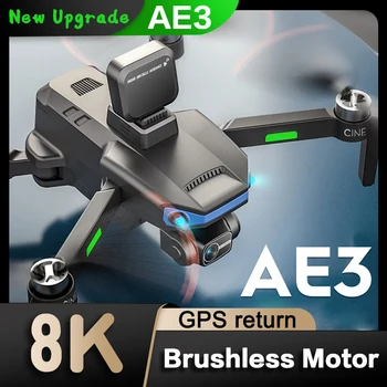 AE3ProMax 360 ° Обход препятствий Бесщеточный Беспилотный Летательный Аппарат С трехосным Стабилизатором с защитой От Встряхивания 8K Двойная Камера GPS Самолет С Дистанционным управлением