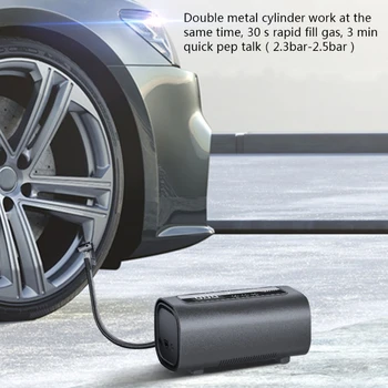Портативный двухцилиндровый электрический насос для накачивания воздуха для автомобиля мотоцикла RGB