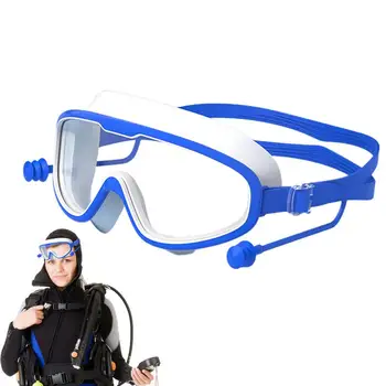 Очки для плавания для взрослых, очки для плавания с широким обзором, противотуманные очки для плавания для взрослых, Силиконовые очки для мужчин, женщин, молодежи