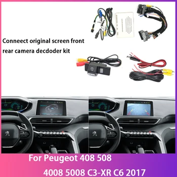 Автомобильная Камера Заднего Вида Для Peugeot 408 508 4008 5008 C3-XR C6 2017 Оригинальный Интерфейсный Модуль Обновления Экрана CCD HD Цифровой Декодер