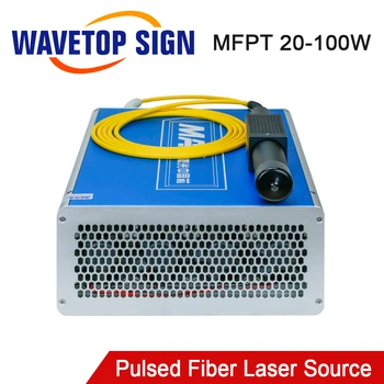 Источник Импульсного Волоконного Лазера WaveTopSign MAX MFPT 20-100 Вт MOPA с Регулируемой Шириной Импульса 24 В Постоянного тока для Волоконной Лазерной Маркировочной Машины