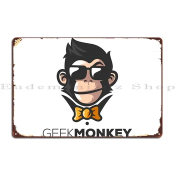 Украшение металлической вывески Geek Monkey Персонализированный кинотеатр Бар Пещера Ржавый Жестяной плакат