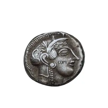 G (55) Древнегреческая Богиня Мудрости Афина и Сова до н.э. 404-440 Монеты-копии с серебряным покрытием