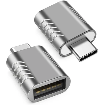 2 Комплекта адаптера USB C, Высокоскоростной адаптер USB C-USB Для Передачи данных, Разъемный адаптер USB-C-USB 3.0 Для устройств типа C.