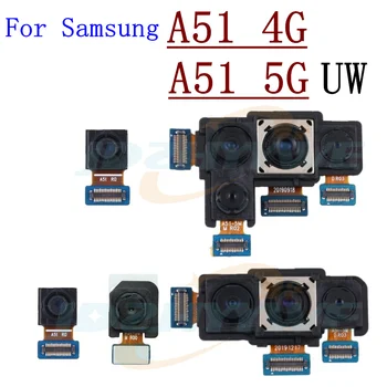 Фронтальная Камера Заднего Вида Для Samsung A51 4G 5G UW A515F A516N A516F A516V Задняя Большая Основная Камера Модуль Гибкий Кабель Запасные Части