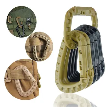 Тактический рюкзак с быстрой пряжкой, тактический карабин, пластиковый крюк D-образной формы, москитное снаряжение EDC для кемпинга на открытом воздухе